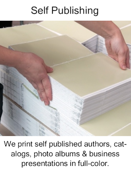 print, self published authors, catalogs, photo albums, business presentations. full-color.